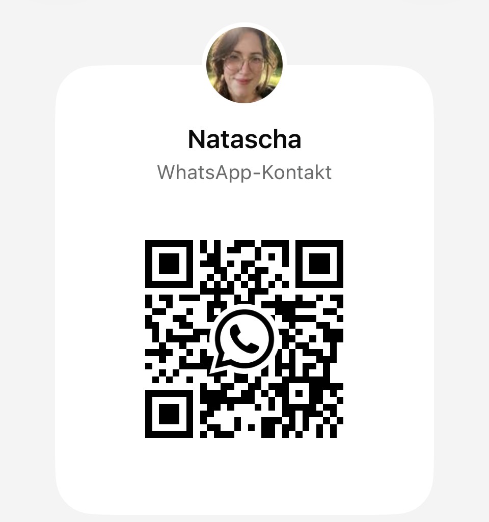 Nataschas WhatsApp-Kontakt mit QR-Code